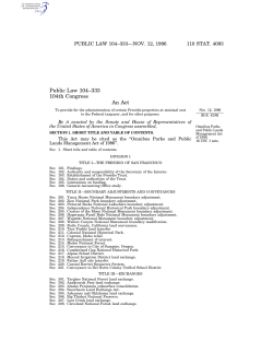 Text of the Omnibus Parks and Public Lands Management Act of 1996.