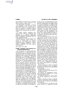 Standards and guidelines for grazing administration