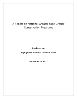 A Report on National Greater Sage-grouse Conservation Measures