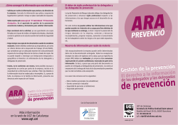 El derecho a la informaci n de los delegados y la delegadas de prevenci n