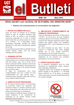 Butllet - mar 2012