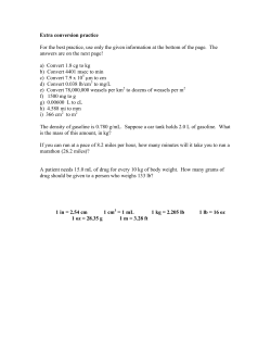 Extra practice with conversion and word problems