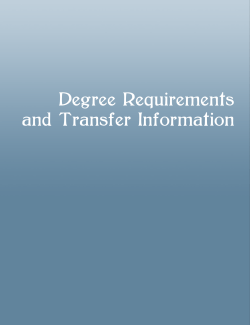 Degree Requirements Transfer Information