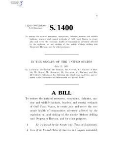 The RESTORE the Gulf Act of 2011