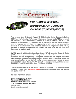 2005 Summer Research Application