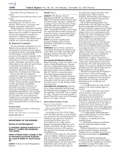 Notice of Realty Action: Change of Use for Recreation and Public Purposes Act Lease N 63293 01, Clark County, NV