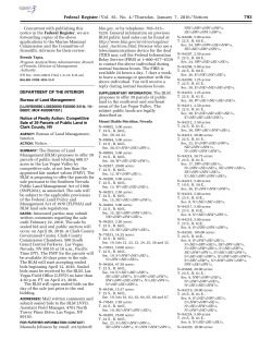 Notice of Realty Action: Competitive Sale of 39 Parcels of Public Land in Clark County, NV