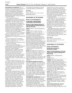 Notice of Public Meeting: BLM Nevada Resource Advisory Councils