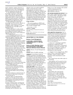 Notice of Public Meetings: Sierra Front-Northwestern Great Basin Resource Advisory Council, Nevada