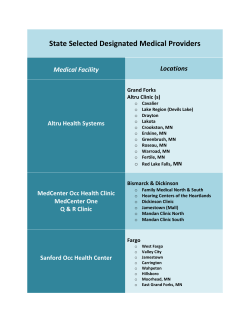 State Selected Designated Medical Providers