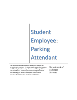 Handbook: Parking Attendant