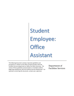 Handbook: Office Assistant