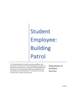 Handbook: Building Patrol