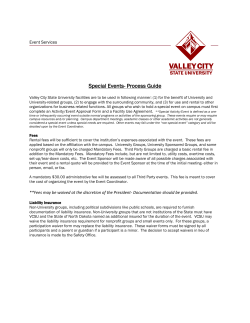 Special Event Process Guide (instructions)