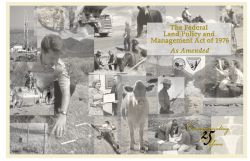 Federal Land Policy and Management Act of 1976 (FLPMA)