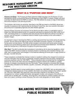 Fact Sheet on a Purpose and Need Statement