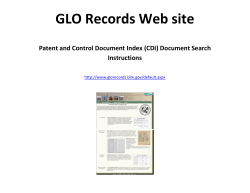 GLO Records Web site Instructions