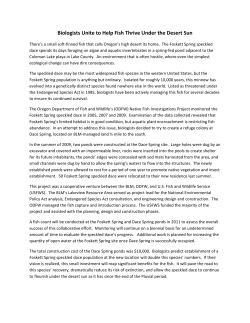 Fish Restoration Project