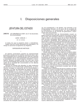 Ley org nica 6/2001, de 21 de Diciembre, de Universidades.