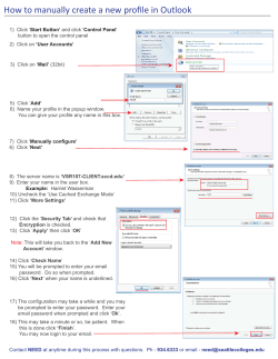 Manually Create Profile