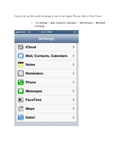 Set up my iPhone to Connect to Exchange