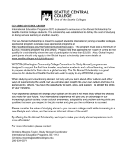 Study Abroad Scholarship