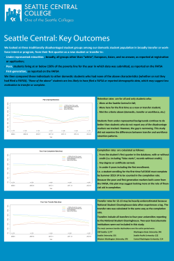 Seattle Central Outcomes Retention, Completion and Transfer