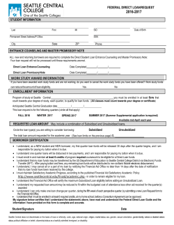 Federal Direct Loan Request