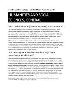 Humanities and Social Sciences