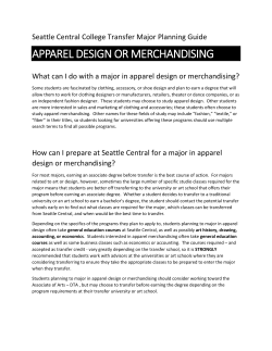 Apparel Design or Merchandising