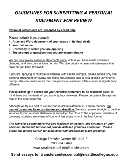 Essay Proofreading guidelines