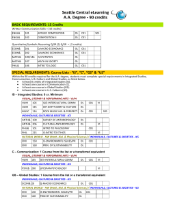 e Learning A.A. Degree Course Offerings