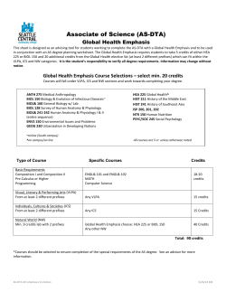 AS with Emphasis in Global Health