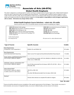 AA with Emphasis in Global Health