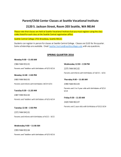 Spring Schedule