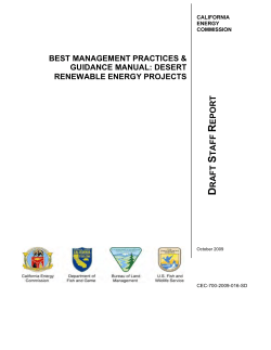 Best Management Practices Guidance Manual: Desert Renewable Energy Projects
