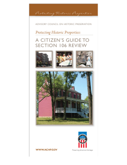A Citizen's Guide to Section 106