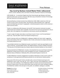 Clay mural by Wildenhain rediscovered [pdf]