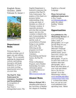 Newsletter, October 2009