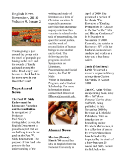Newsletter, November 2010