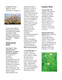 Newsletter, March 2011
