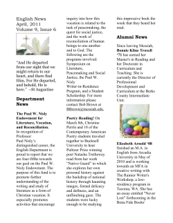 Newsletter, April 2011