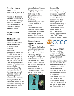 Newsletter, May 2011