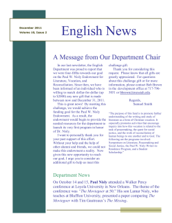 Newsletter, December 2011
