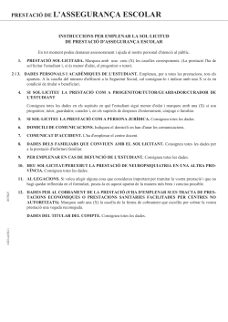 Sol licitud de prestaci de l'asseguran a escolar