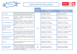 Plan de descuentos 2015-2016