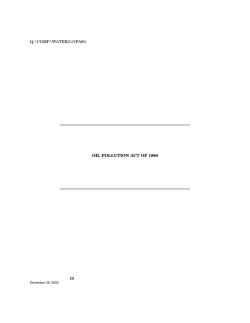 Oil Pollution Act of 1990 (OPA) (33 U.S.C. 2701 et seq.)