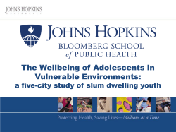 Well-being of Adolescents in Vulnerable Environments (WAVE)