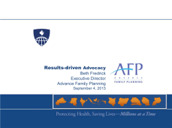 Advance Family Planning Presentation