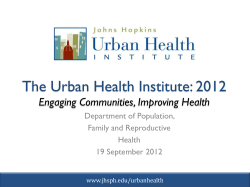 Urban Health Institute (UHI)
